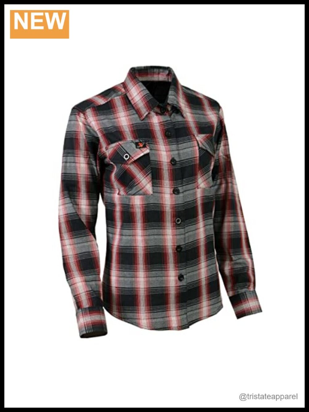 Women's Long Sleeve Plaid Flannel Button Down Shirt - 100% Cotton